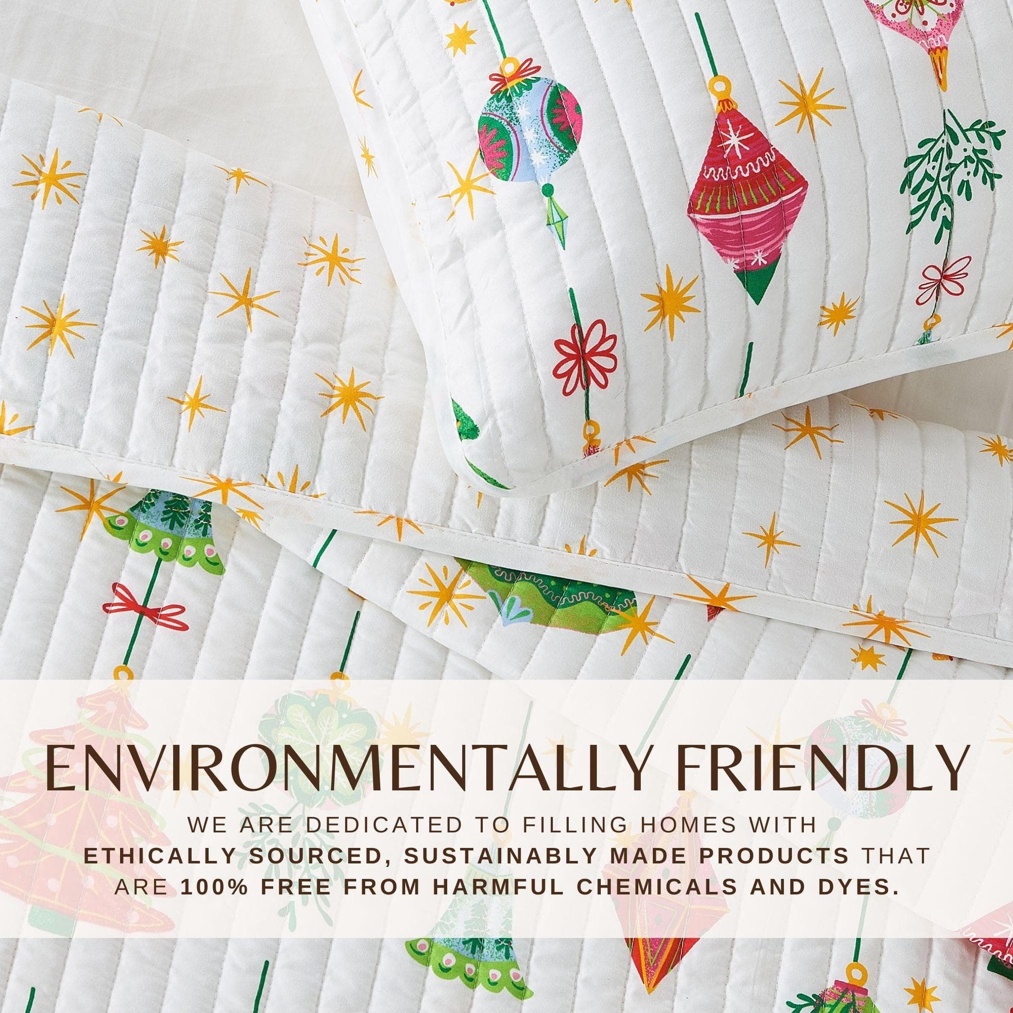 Colorful Holiday Quilt Set - Midnight Magic Collection