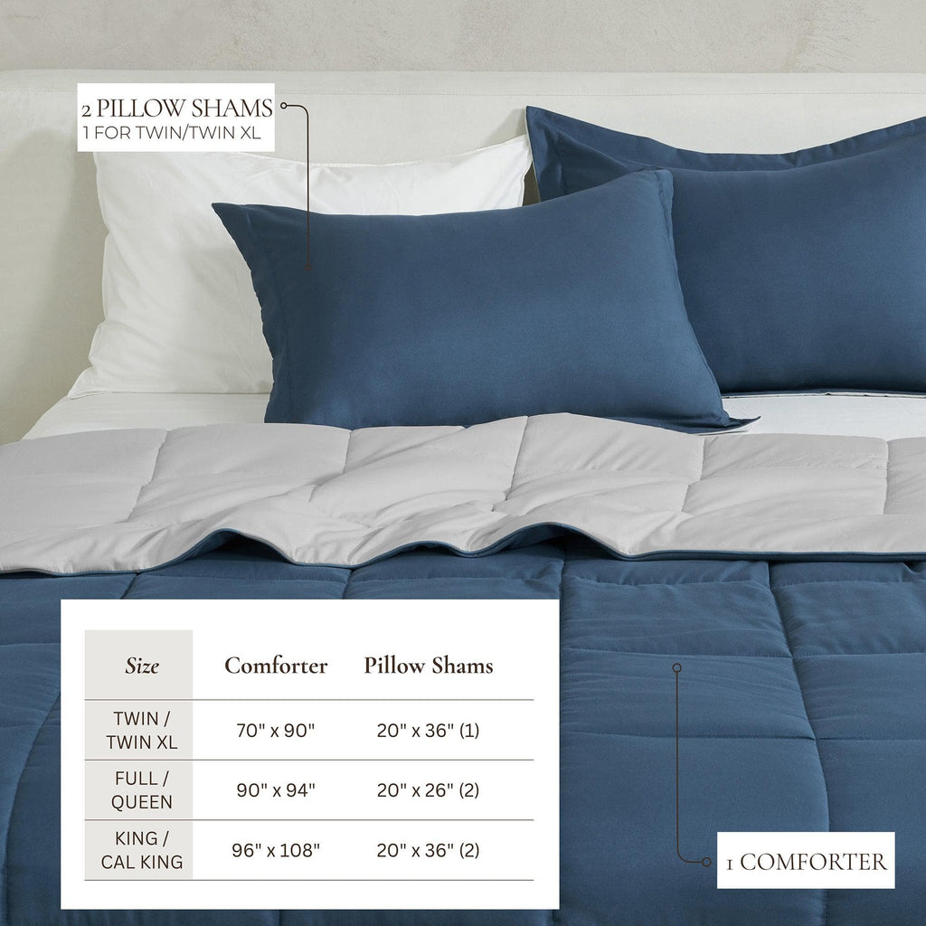 Reversible Comforter Set - Odette Collection