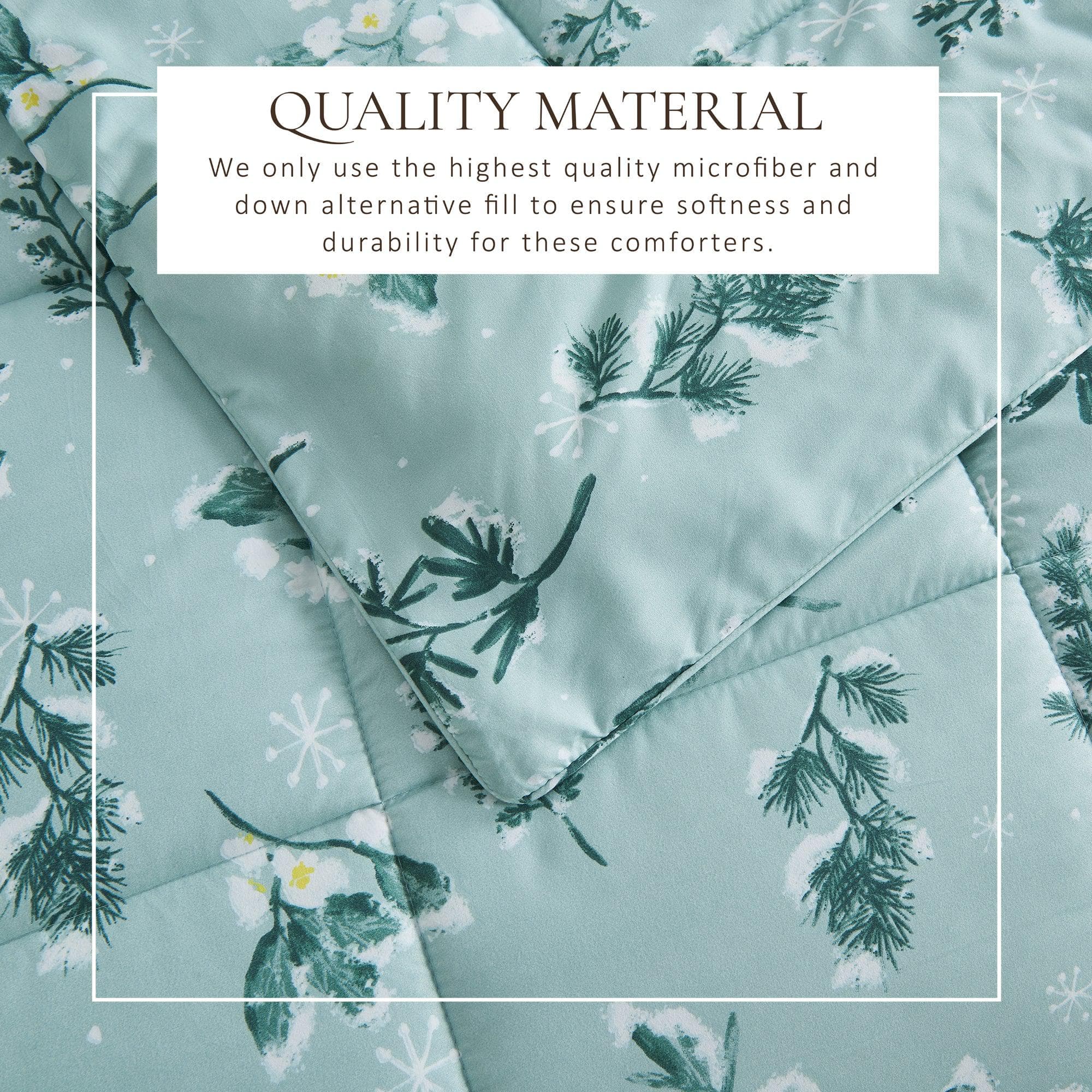 Reversible Christmas Comforter and Sham Set - Holiday / Lodge Odette Collection