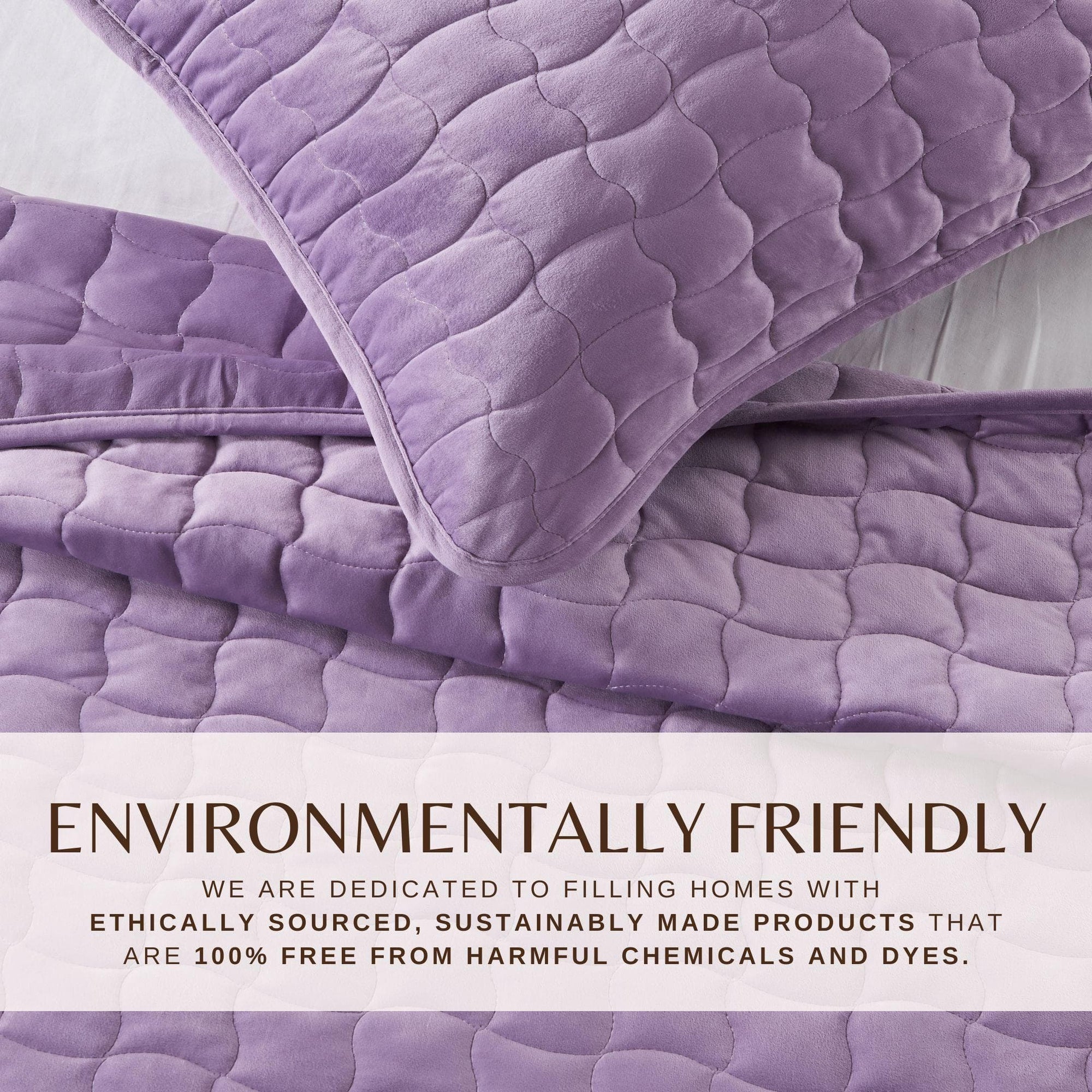 Velvet Box-Stitched Quilt Set - Vivica Collection