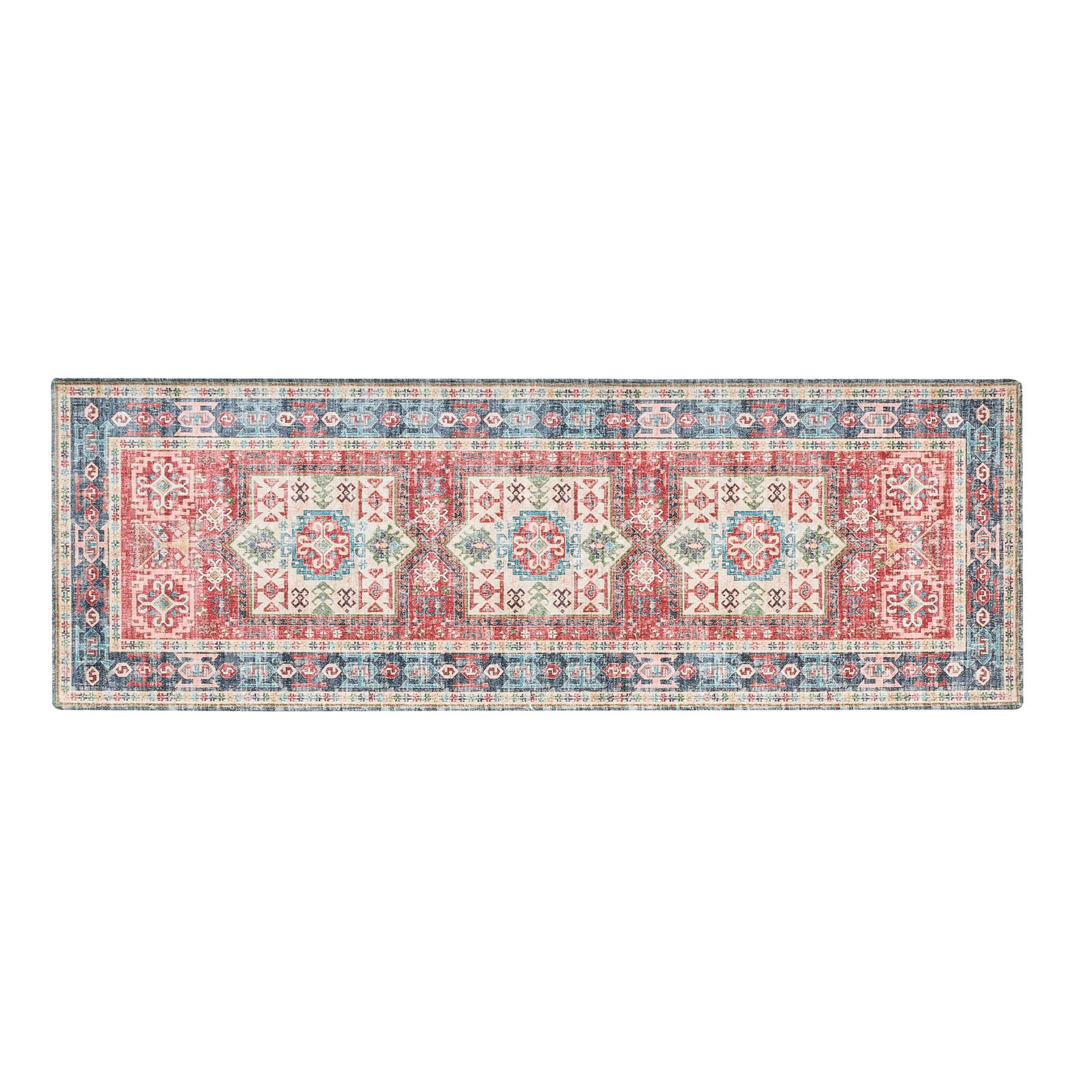 Medallion Machine Washable Accent Runner 2'4" x 7' - Nava Collection