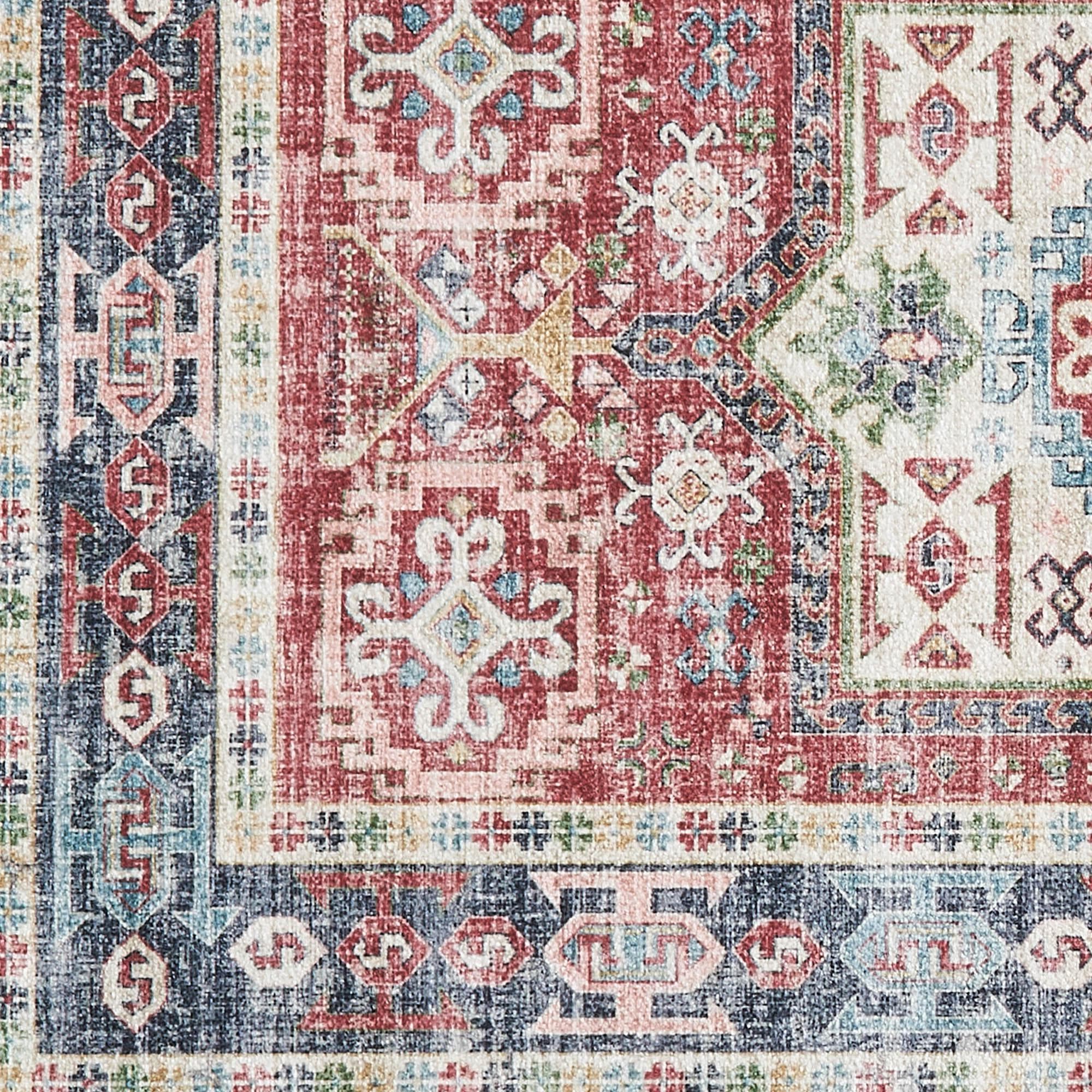 Medallion Machine Washable Accent Runner 2'4" x 7' - Nava Collection