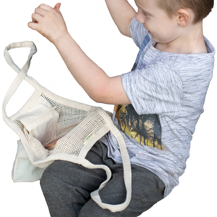 Mesh & Fabric Tote Bag