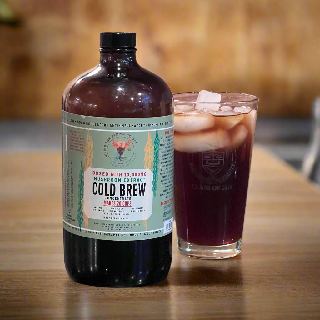 Happy Mushroom concentrated Cold Brew coffee