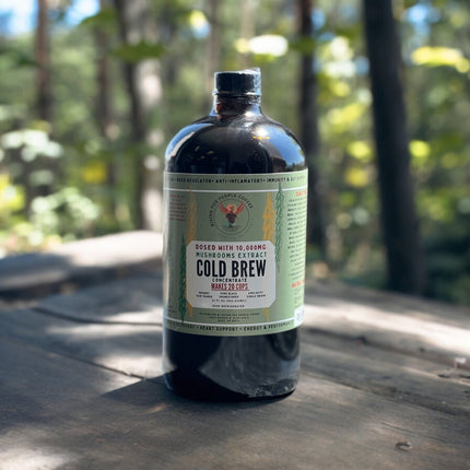 Happy Mushroom concentrated Cold Brew coffee