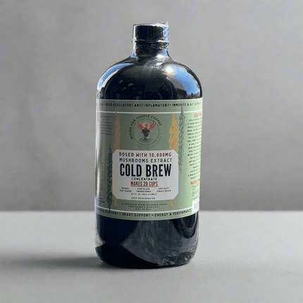 Happy Mushroom concentrated Cold Brew coffee