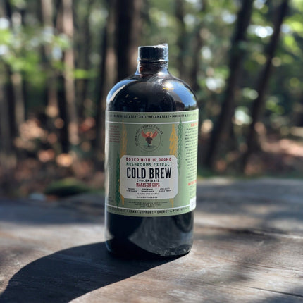 Happy Mushroom concentrated Cold Brew coffee