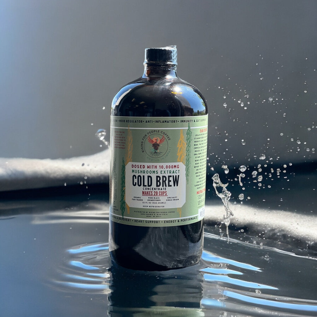 Happy Mushroom concentrated Cold Brew coffee