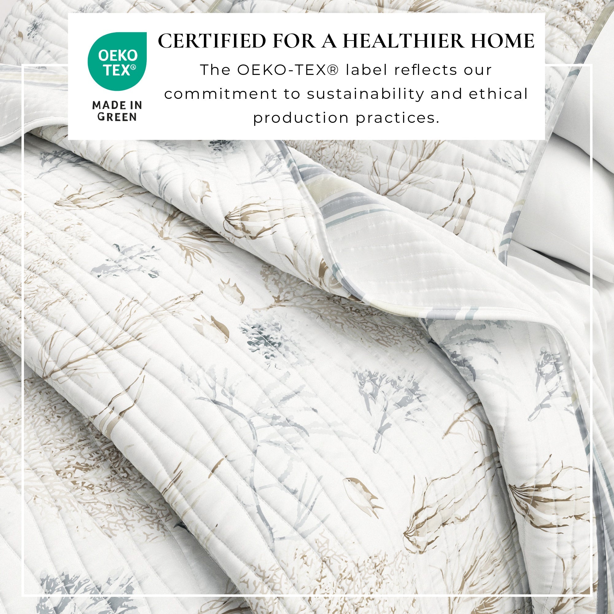 Coral Sea Maze Coastal Quilt Set - Newcomb Collection