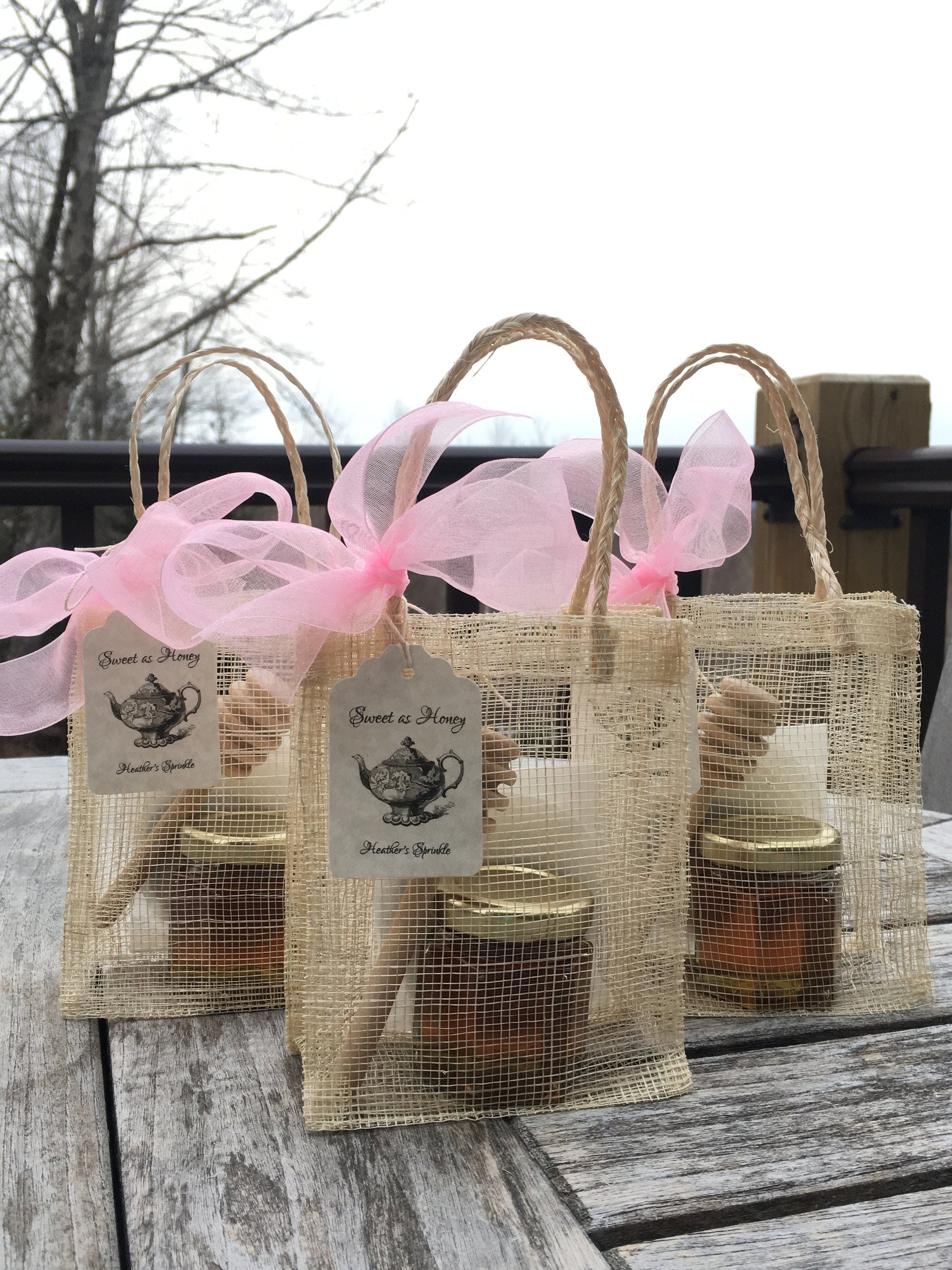 Tea Party Favor - Tea and Honey - Bridal Tea - Baby Shower Tea - Belle Savon Vermont