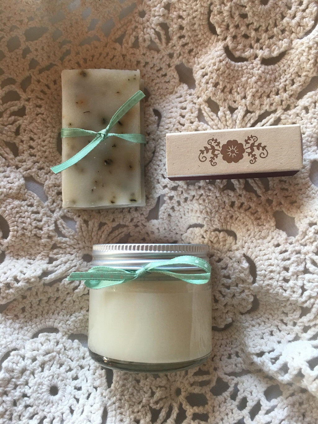 Artisan Soap and Soy Candle Gift Set in Vermont Wooden Box -Bridal Party-Hostess Gift