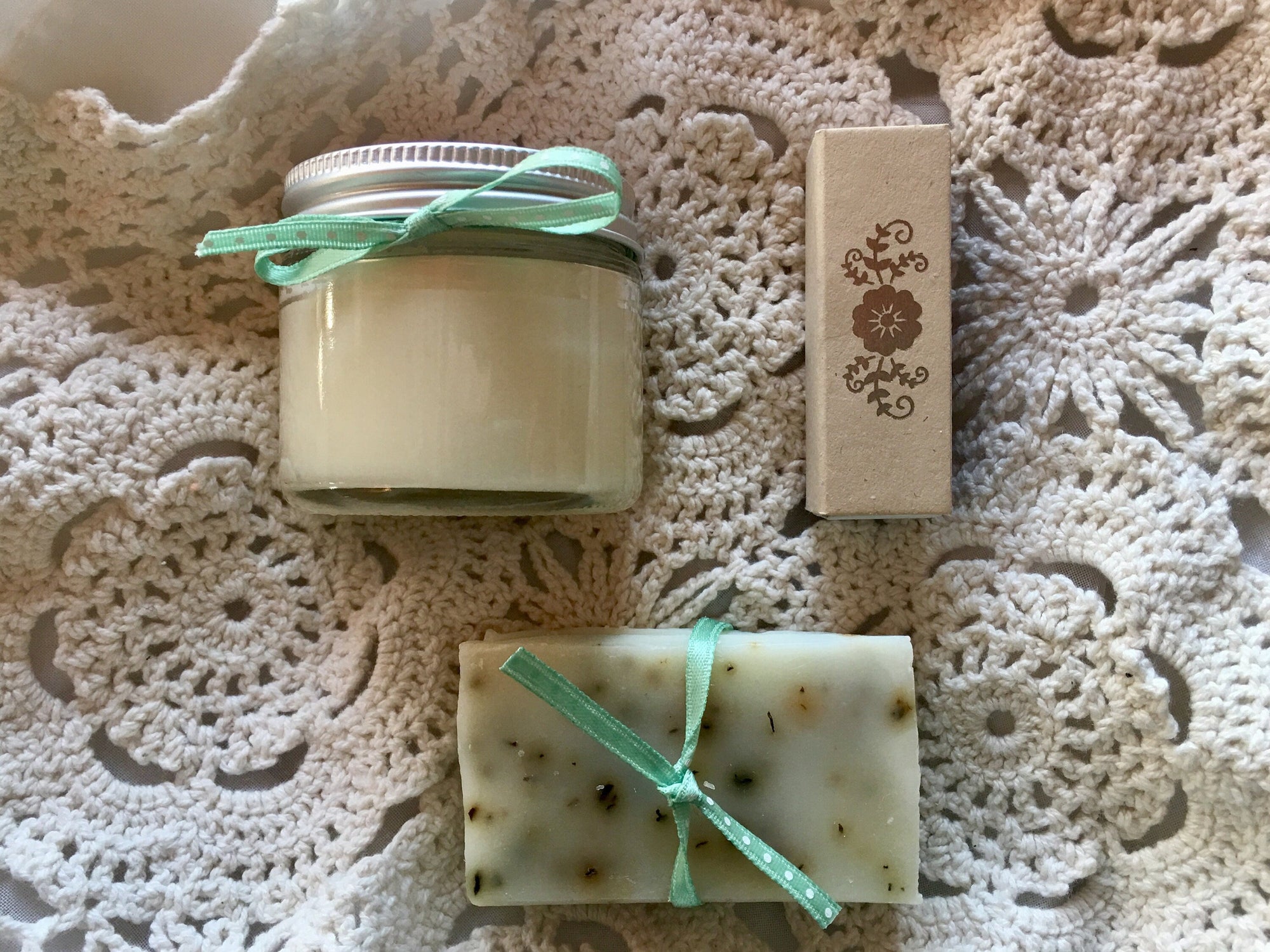 Artisan Soap and Soy Candle Gift Set in Vermont Wooden Box -Bridal Party-Hostess Gift