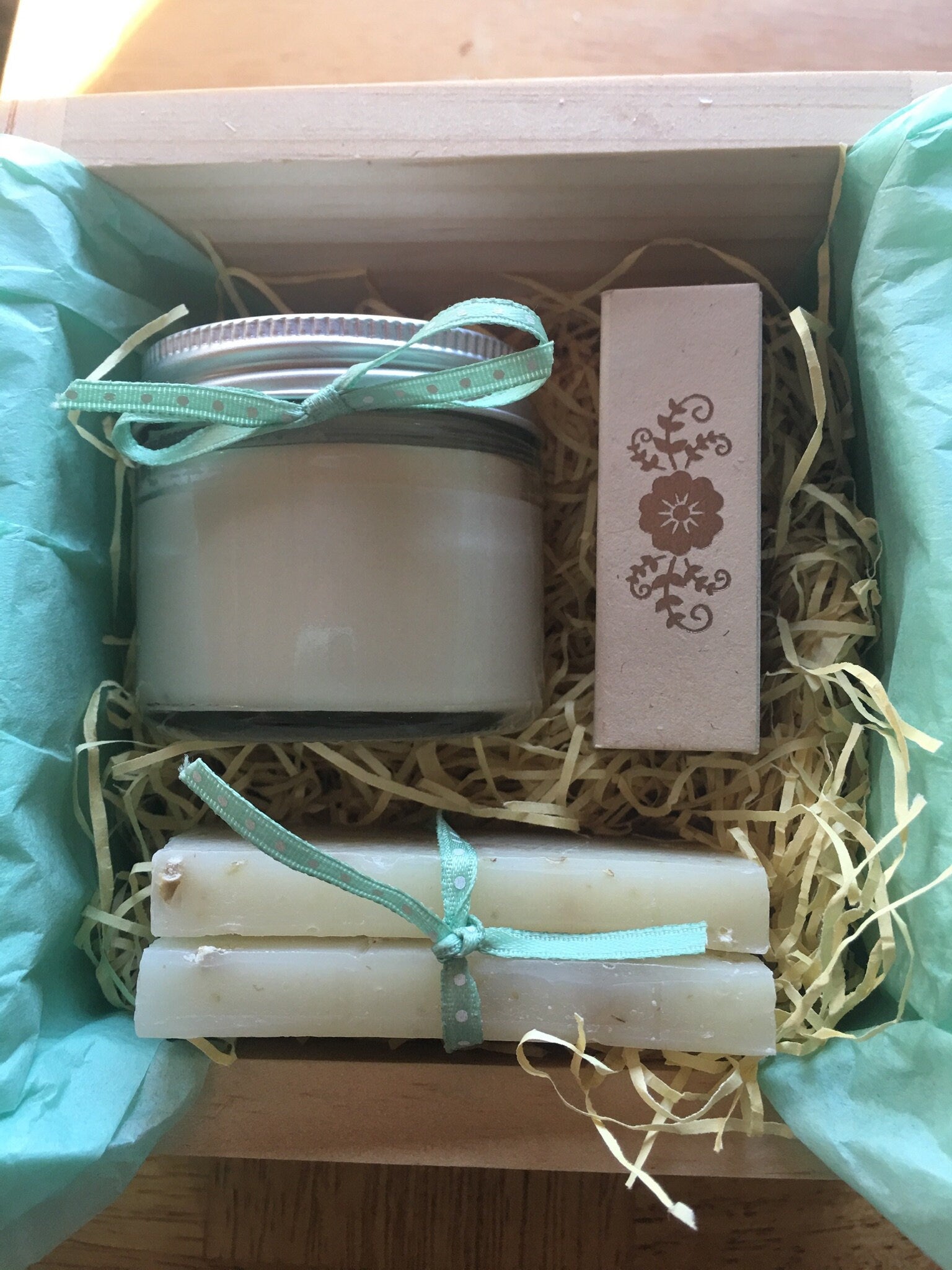 Artisan Soap and Soy Candle Gift Set in Vermont Wooden Box -Bridal Party-Hostess Gift