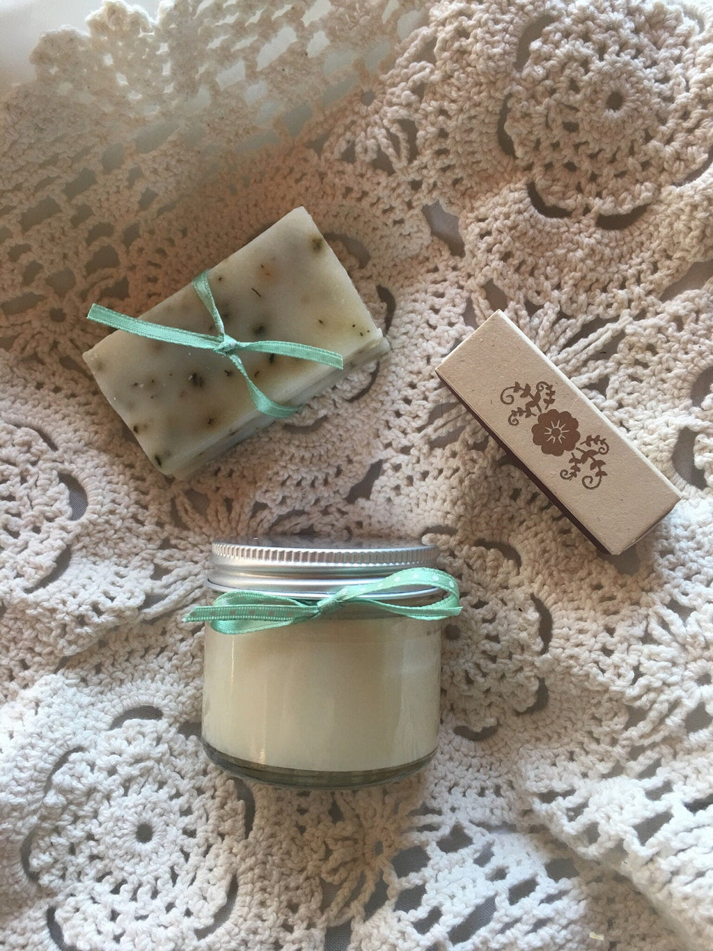 Artisan Soap and Soy Candle Gift Set in Vermont Wooden Box -Bridal Party-Hostess Gift