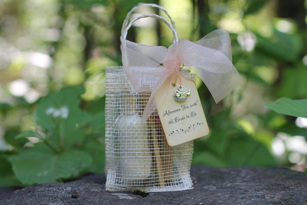 Tea Party Favor with Charm - Tea Party Bridal Shower-Tea Party Baby Shower - Afternoon Tea- Shower-Baby Shower-Belle Savon Vermont
