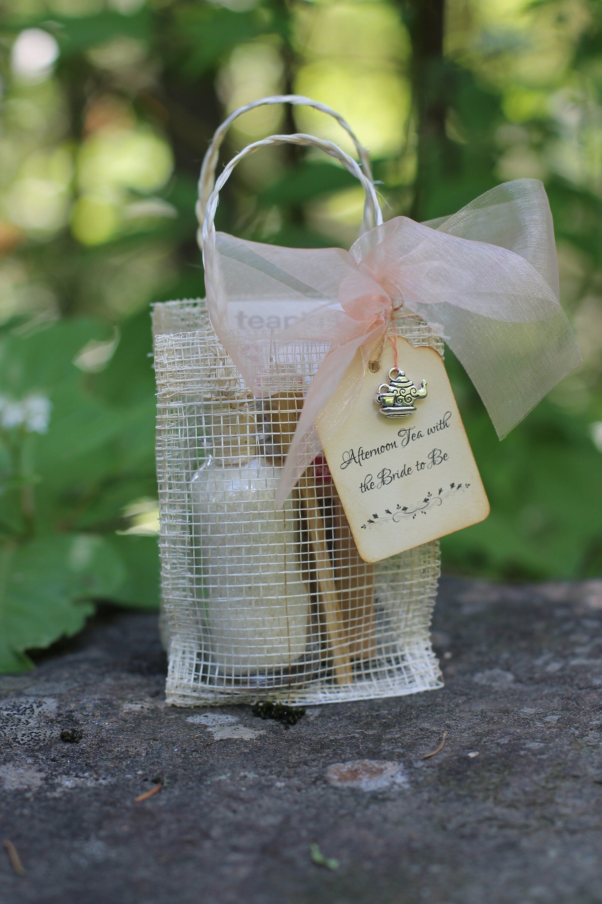 Tea Party Favor with Charm - Tea Party Bridal Shower-Tea Party Baby Shower - Afternoon Tea- Shower-Baby Shower-Belle Savon Vermont