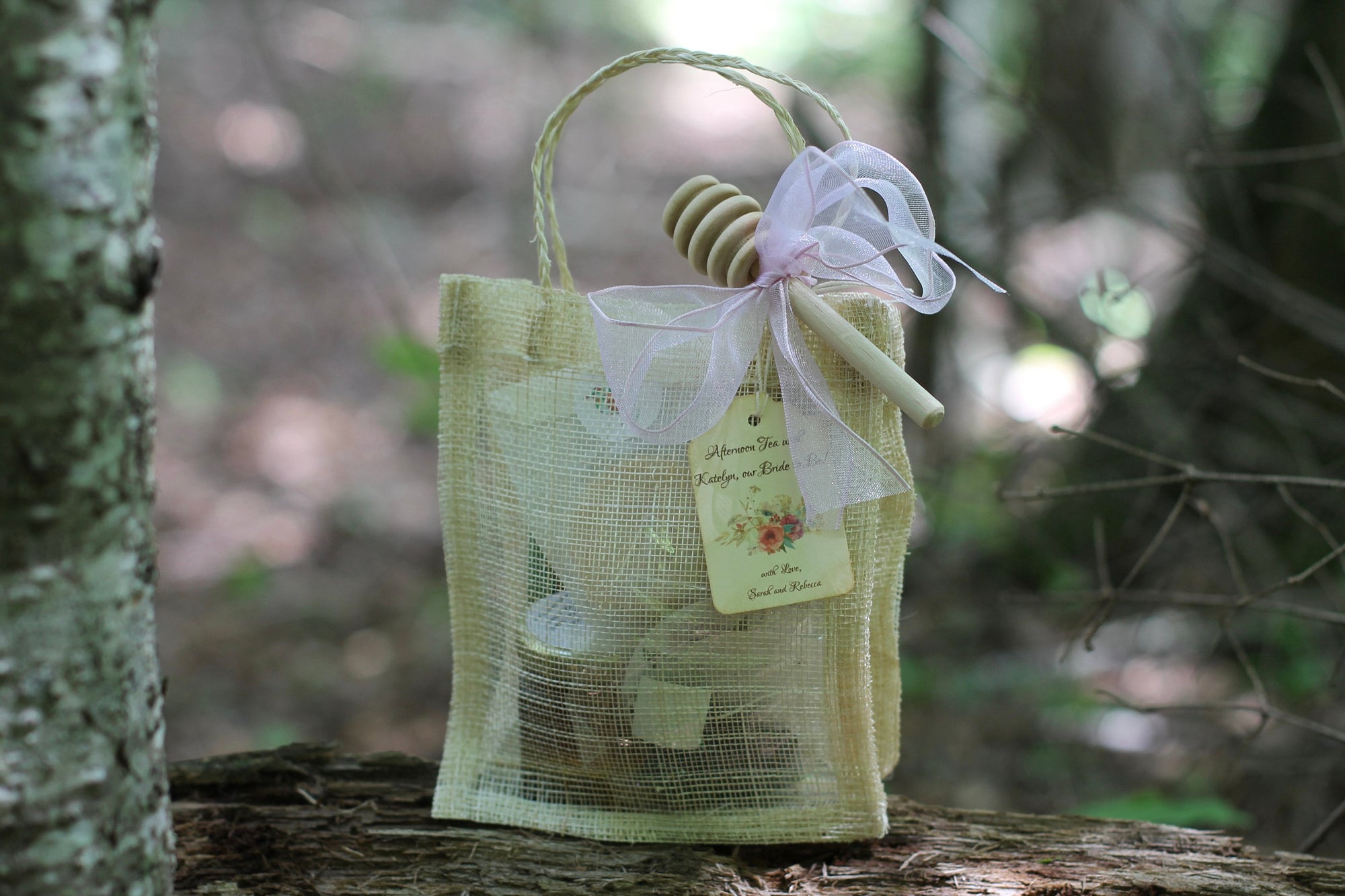 Tea Party Favor-Shortbread/Macaron and Honey-Wedding-Bridal Shower-Baby Shower-Belle Savon Vermont