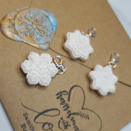 Woolen Winter Hat kits/pom/snowflake charm