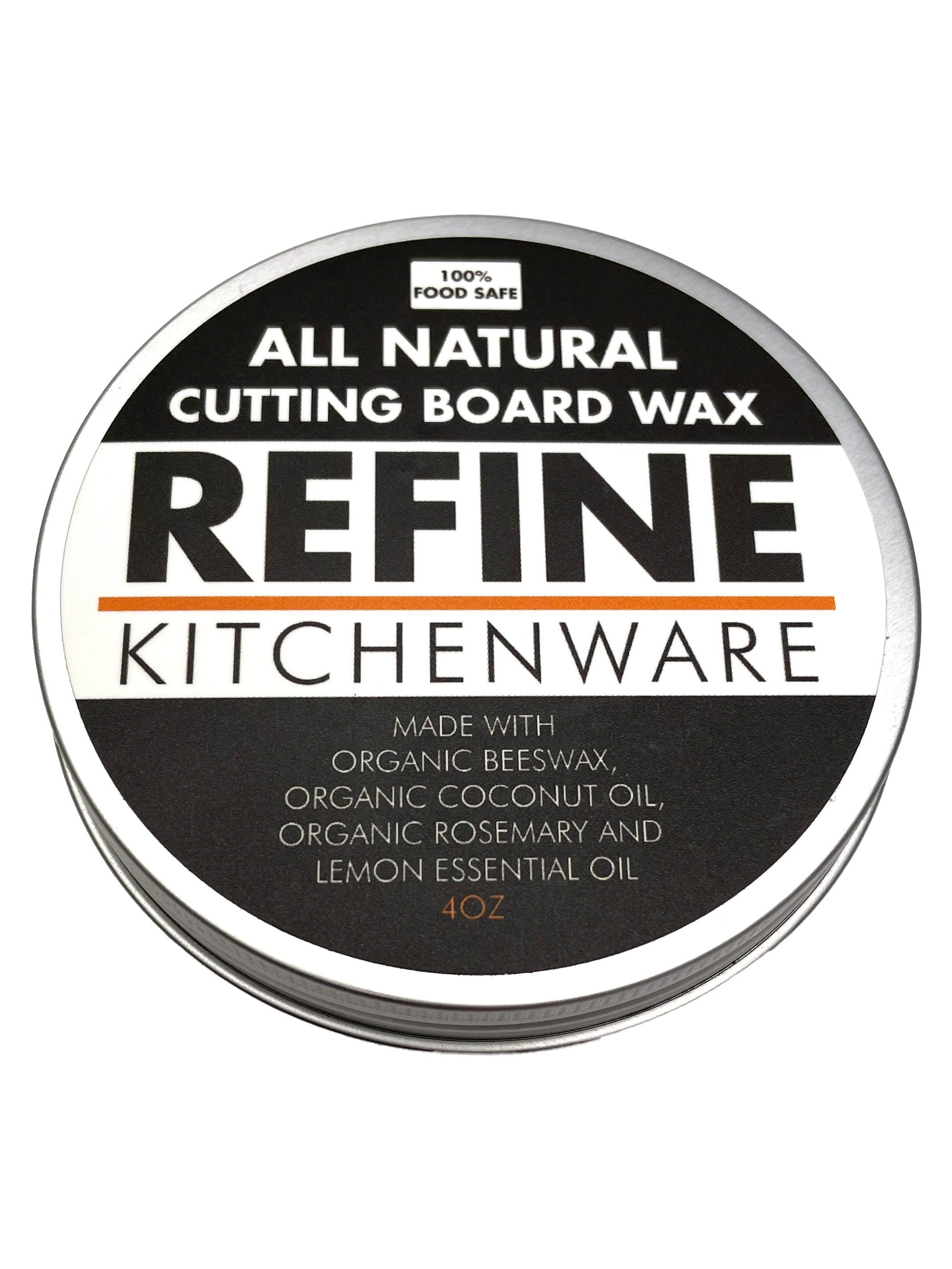 All Natural Cutting Board Wax, Handmade in the USA With Organic Coconut Oil and Organic Beeswax