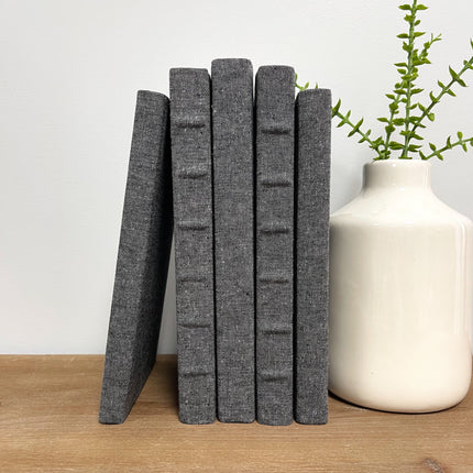 Linen Covered Decorative Books for Shelf Decor