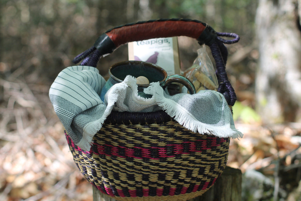 Tea Party Picnic Basket-Tea Gift Basket-Gift Basket-Tea Party-Customizable-Vermont Gift