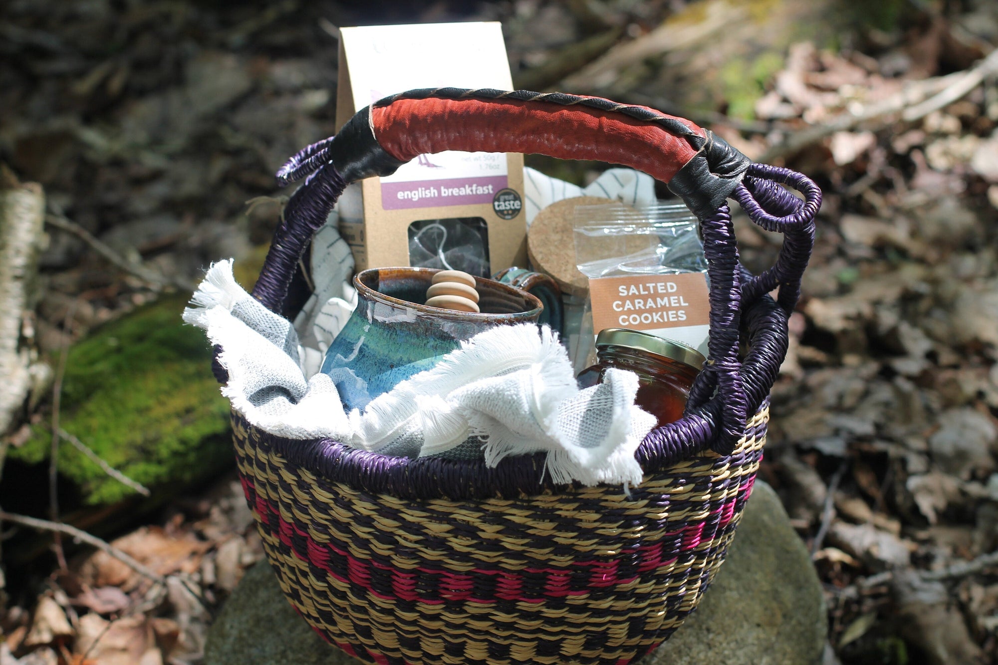 Tea Party Picnic Basket-Tea Gift Basket-Gift Basket-Tea Party-Customizable-Vermont Gift