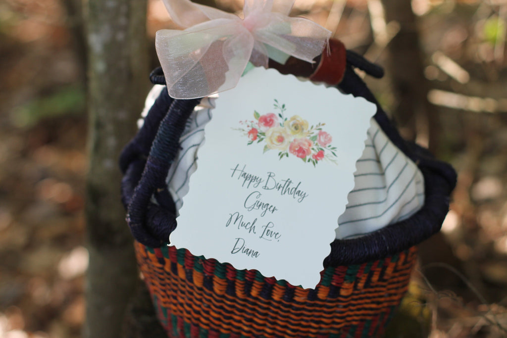 Tea Party Picnic Basket-Tea Gift Basket-Gift Basket-Tea Party-Customizable-Vermont Gift