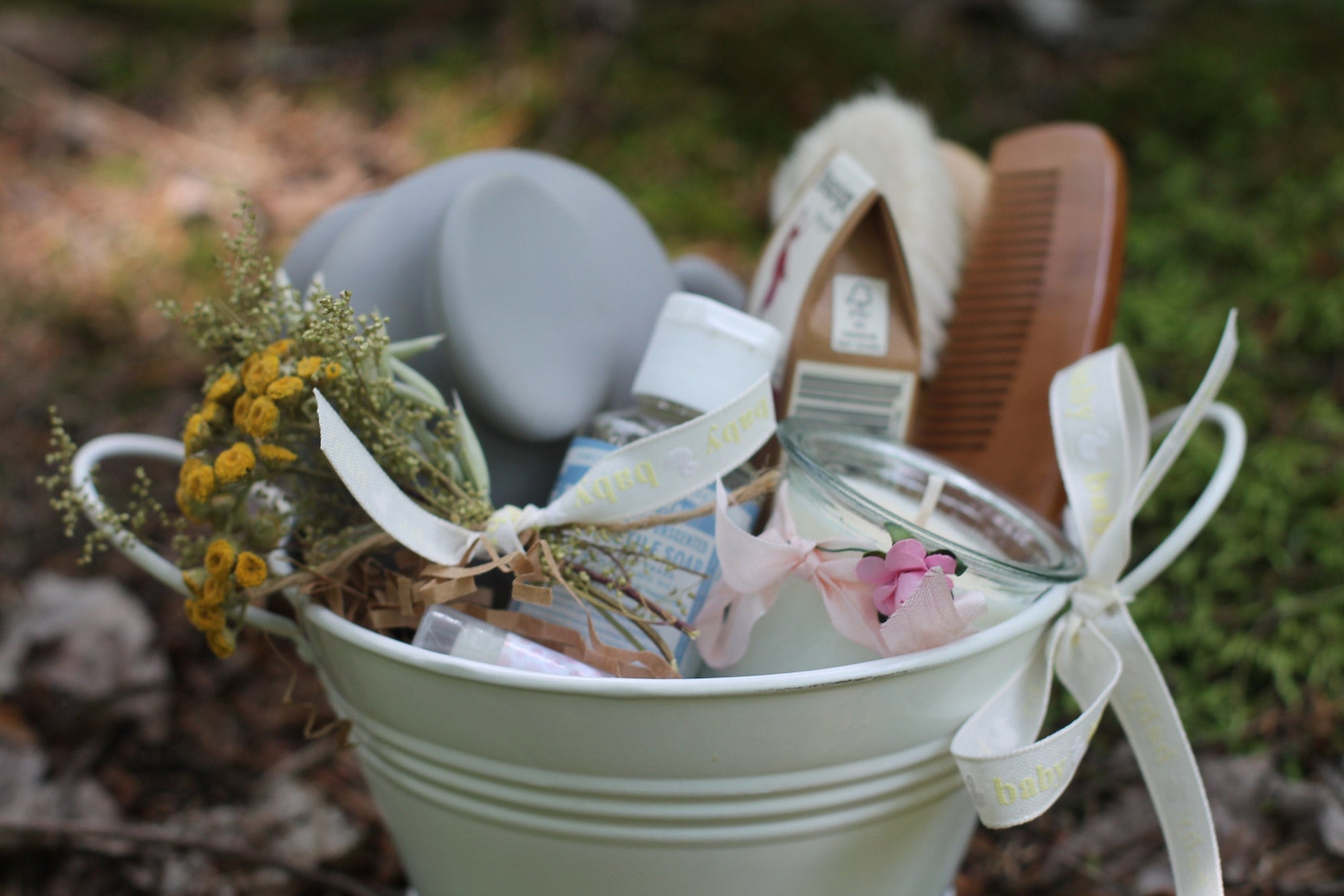 Baby Shower, Favor, Welcome Baby, Mommy to Be, New Mom Care Gift Set-Small Set -Customizable-Vermont Gift