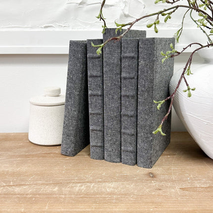 Linen Covered Decorative Books for Shelf Decor