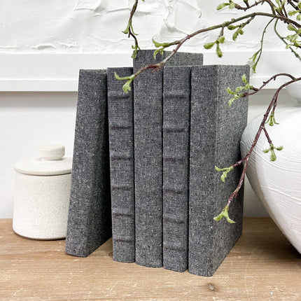 Linen Covered Decorative Books for Shelf Decor