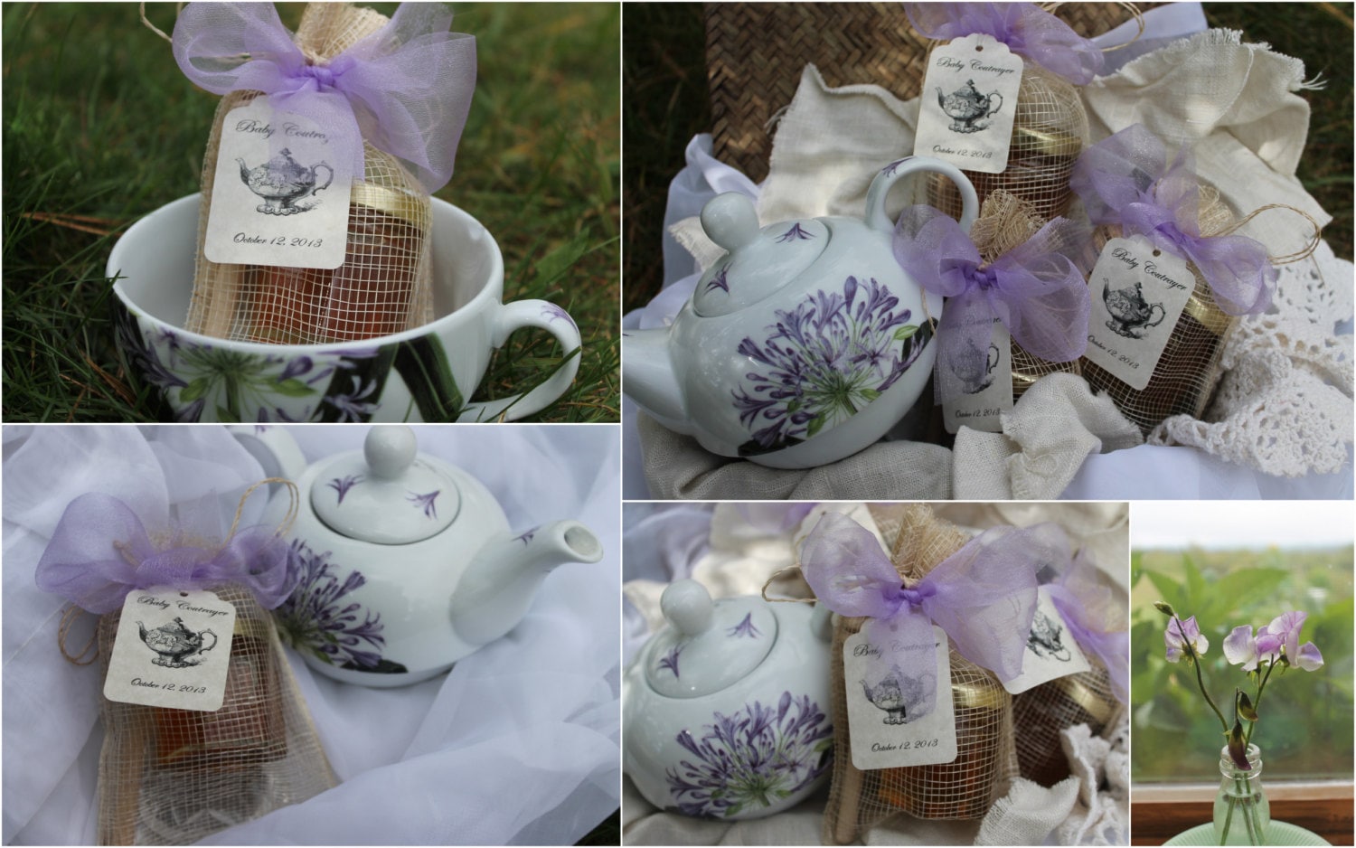 Tea Party Favor - Tea and Honey - Bridal Tea - Baby Shower Tea - Belle Savon Vermont