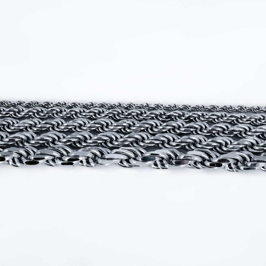 Solid Real 925 Sterling Silver Rope Chains 1.5-4mm 18-30 inches Italy