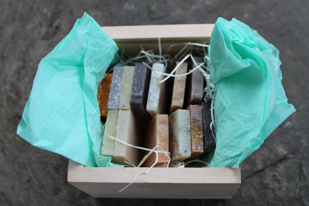 Belle Savon Vermont Artisan Soap Gift Set in VT Wooden Box