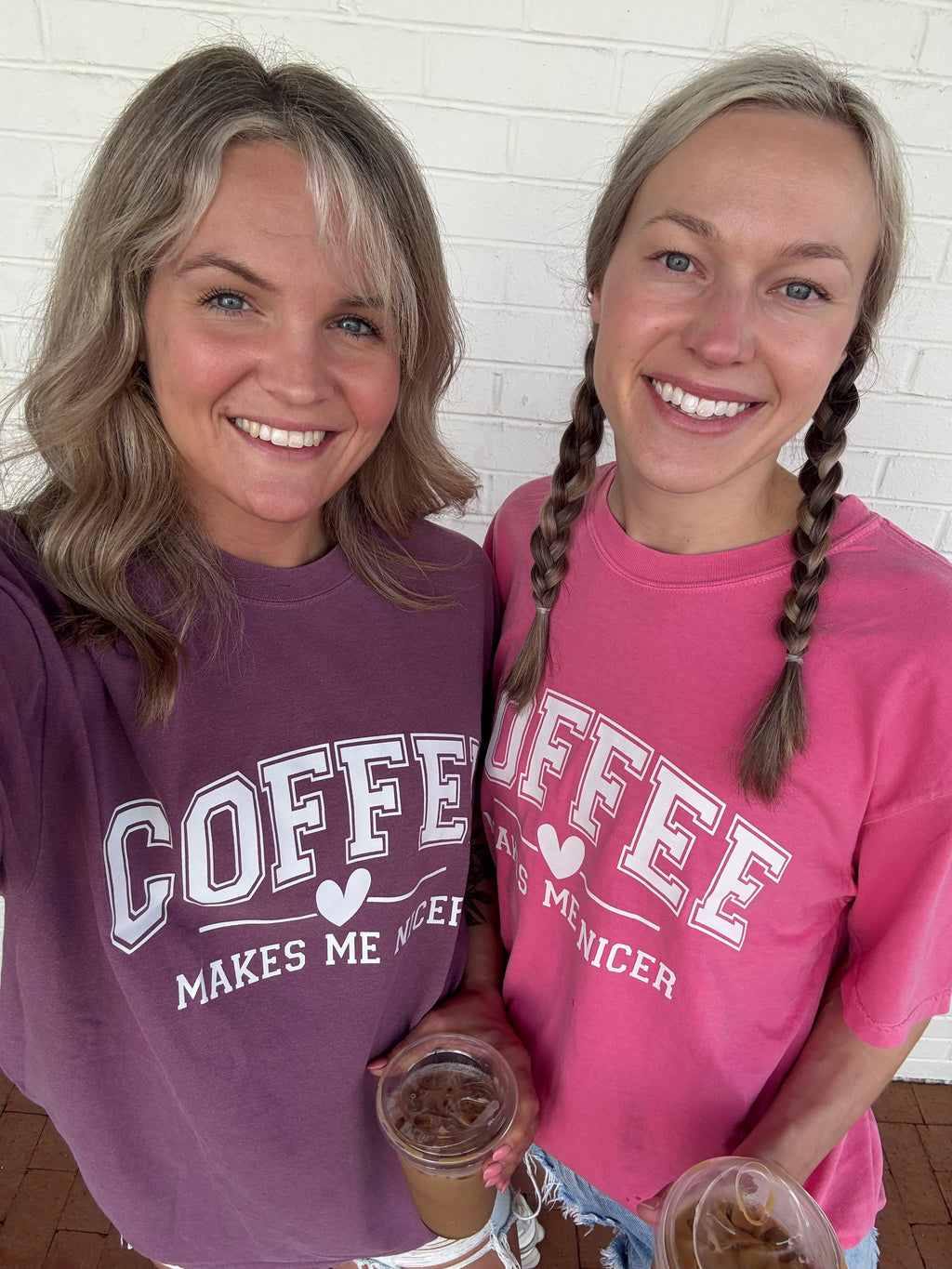 Coffee Makes me Nicer Garment Dyed T Shirt