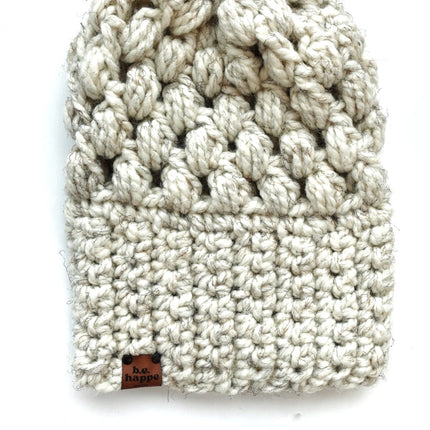 Crochet Slouch Hat | Wheat Slouchy Beanie