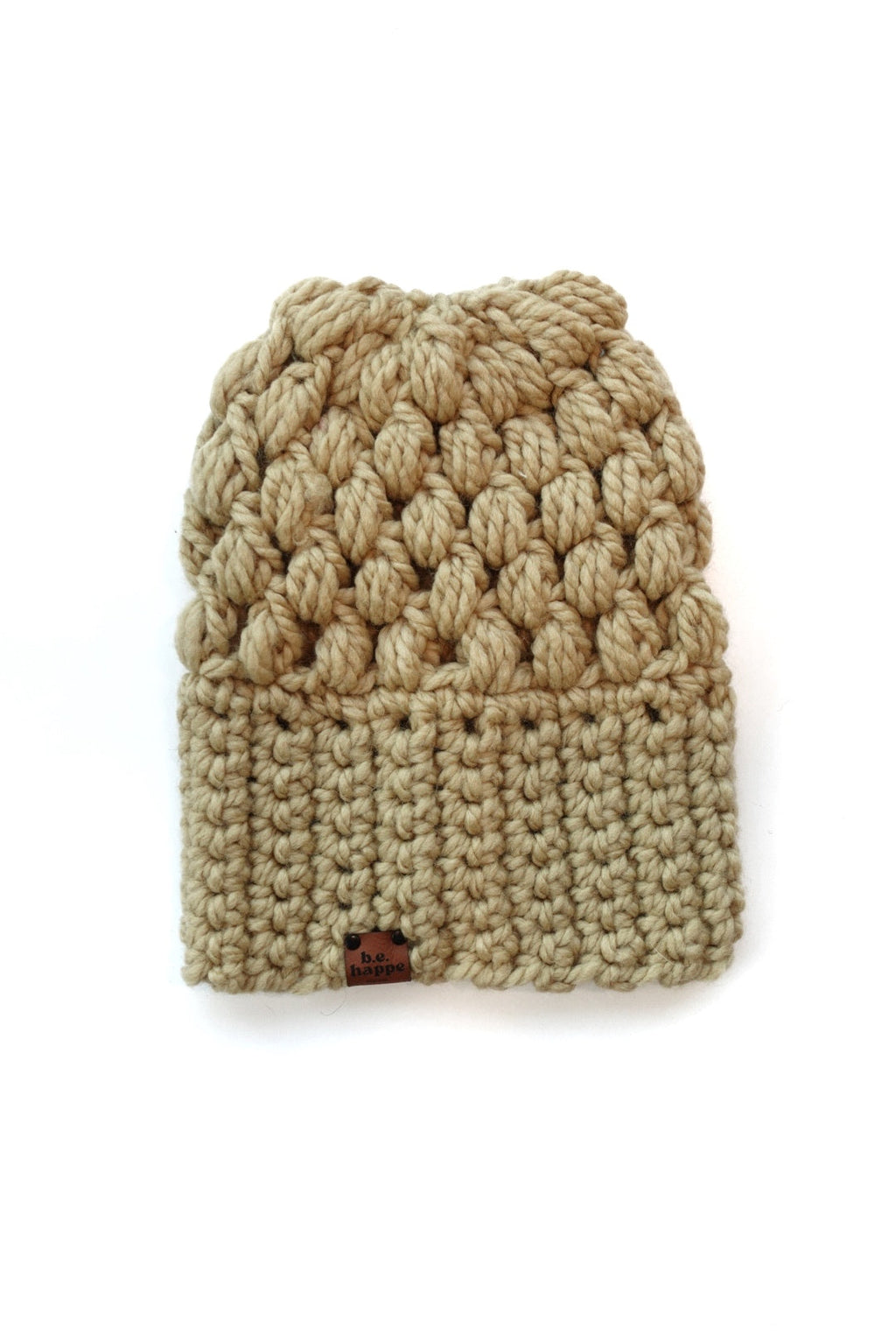 Crochet Slouch Hat | Tan Slouchy Beanie