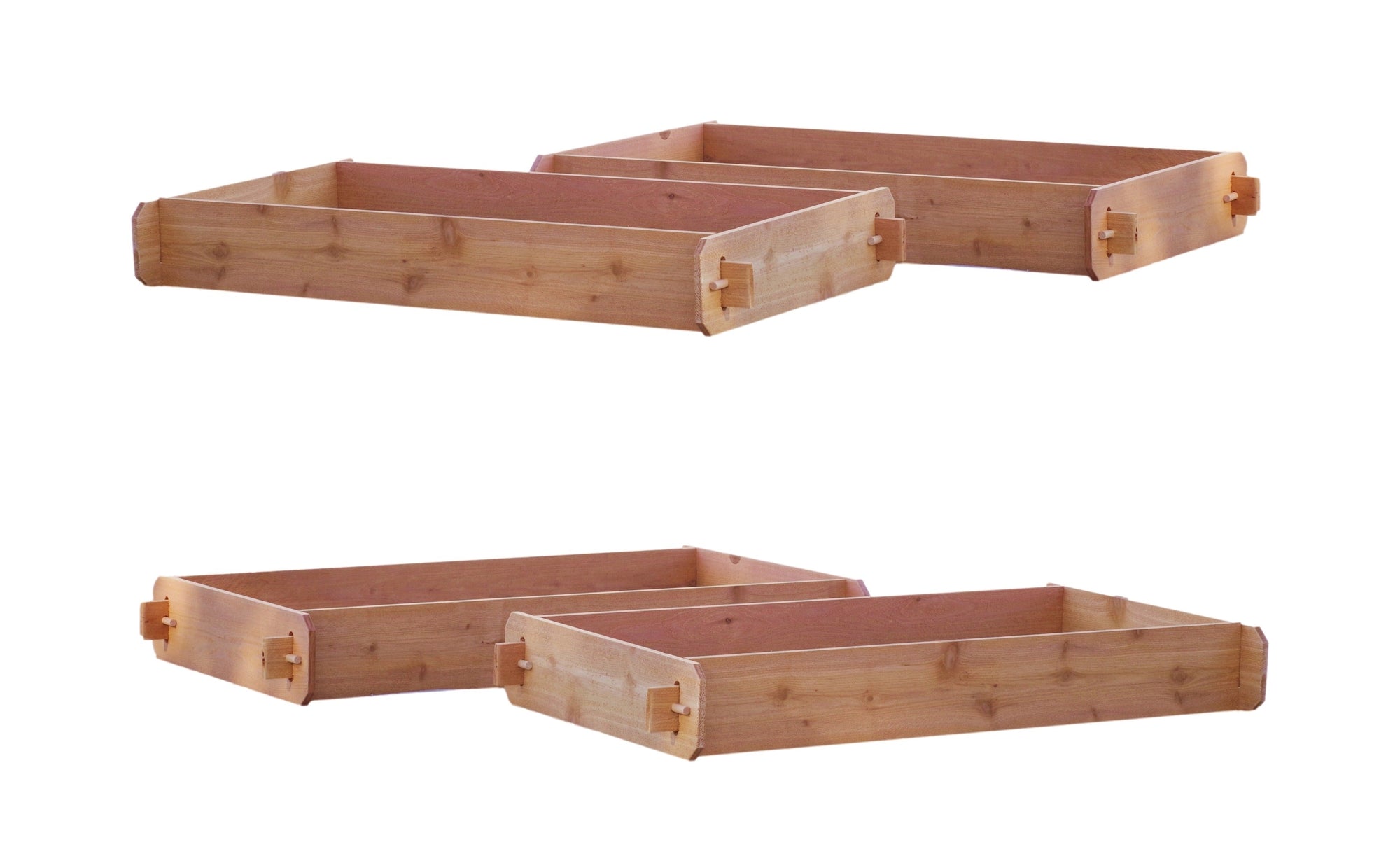 SET OF 2 Timberlane Gardens Easy Raised Garden Bed Kits. Double Deep. Select Cedar. Mortise & Tenon. 2' W x 4' L