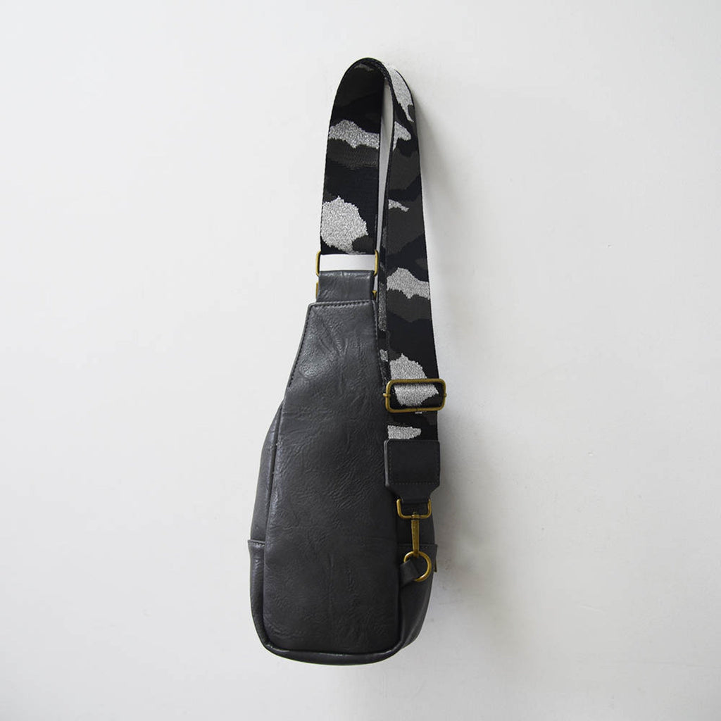 The Isla Sling Bag with Guitar Strap | Dark Gray with Camo Strap
