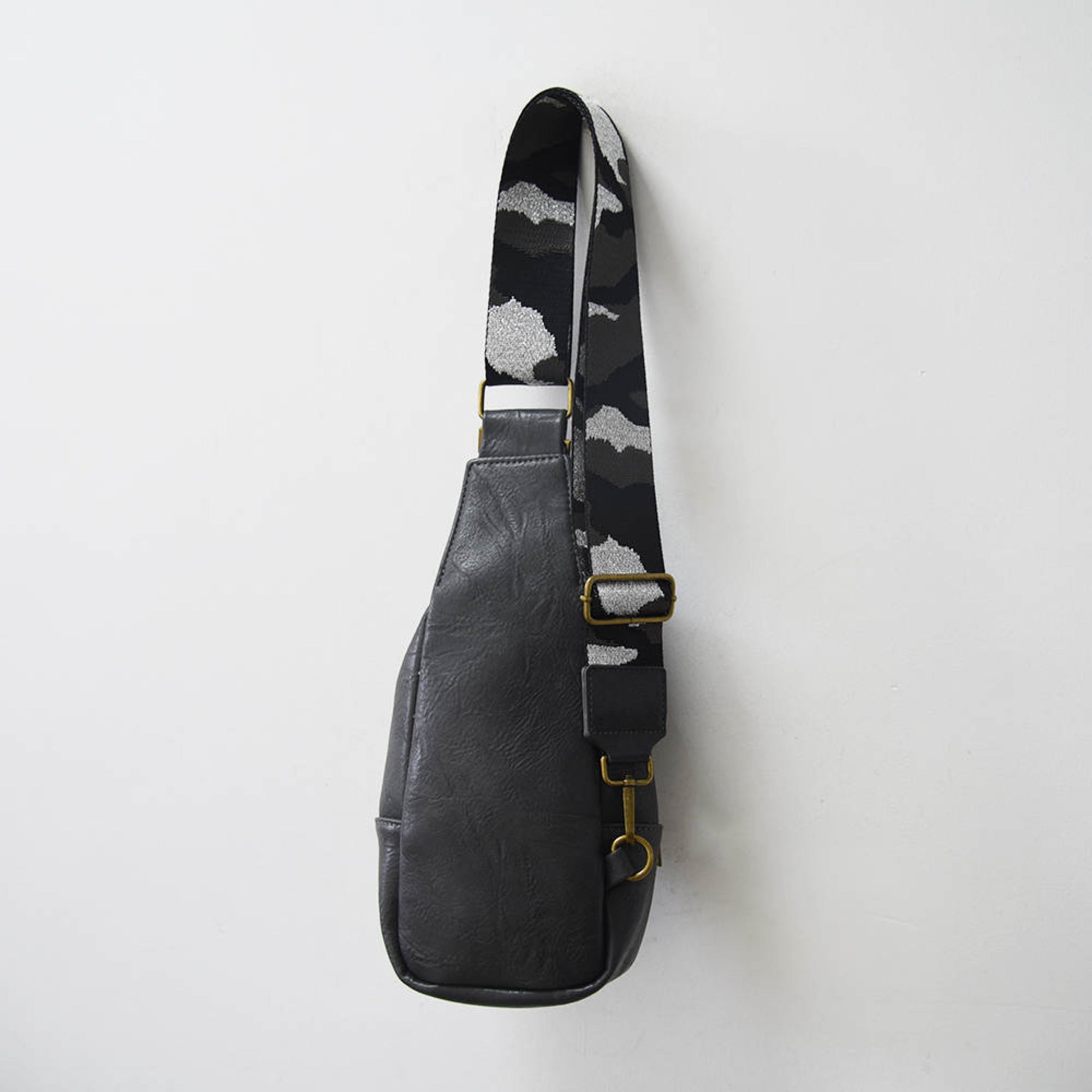 The Isla Sling Bag with Guitar Strap | Dark Gray with Camo Strap