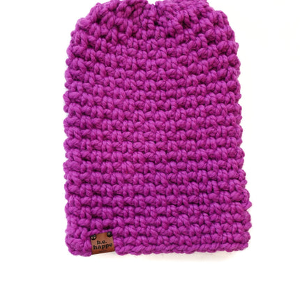 Crochet Simple Slouch Hat | Lollipop Slouchy Beanie