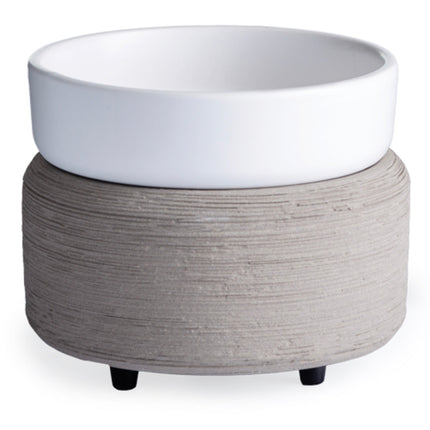 White & Concrete 2-in-1 Candle Warmer