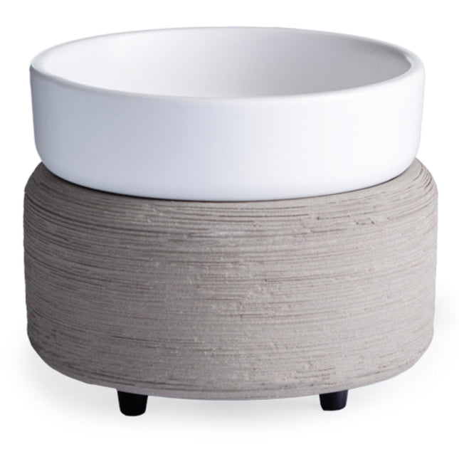 White & Concrete 2-in-1 Candle Warmer