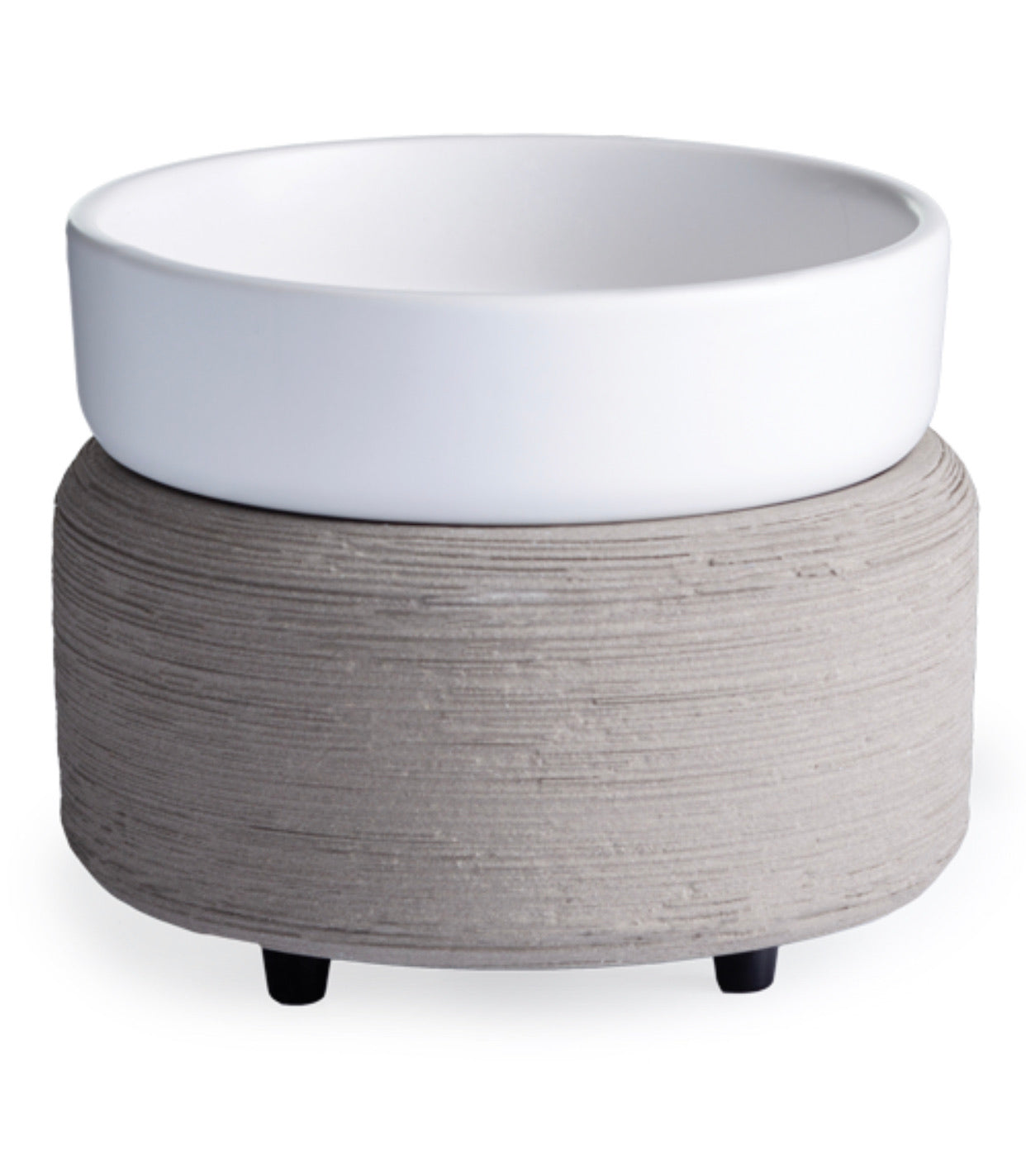 White & Concrete 2-in-1 Candle Warmer