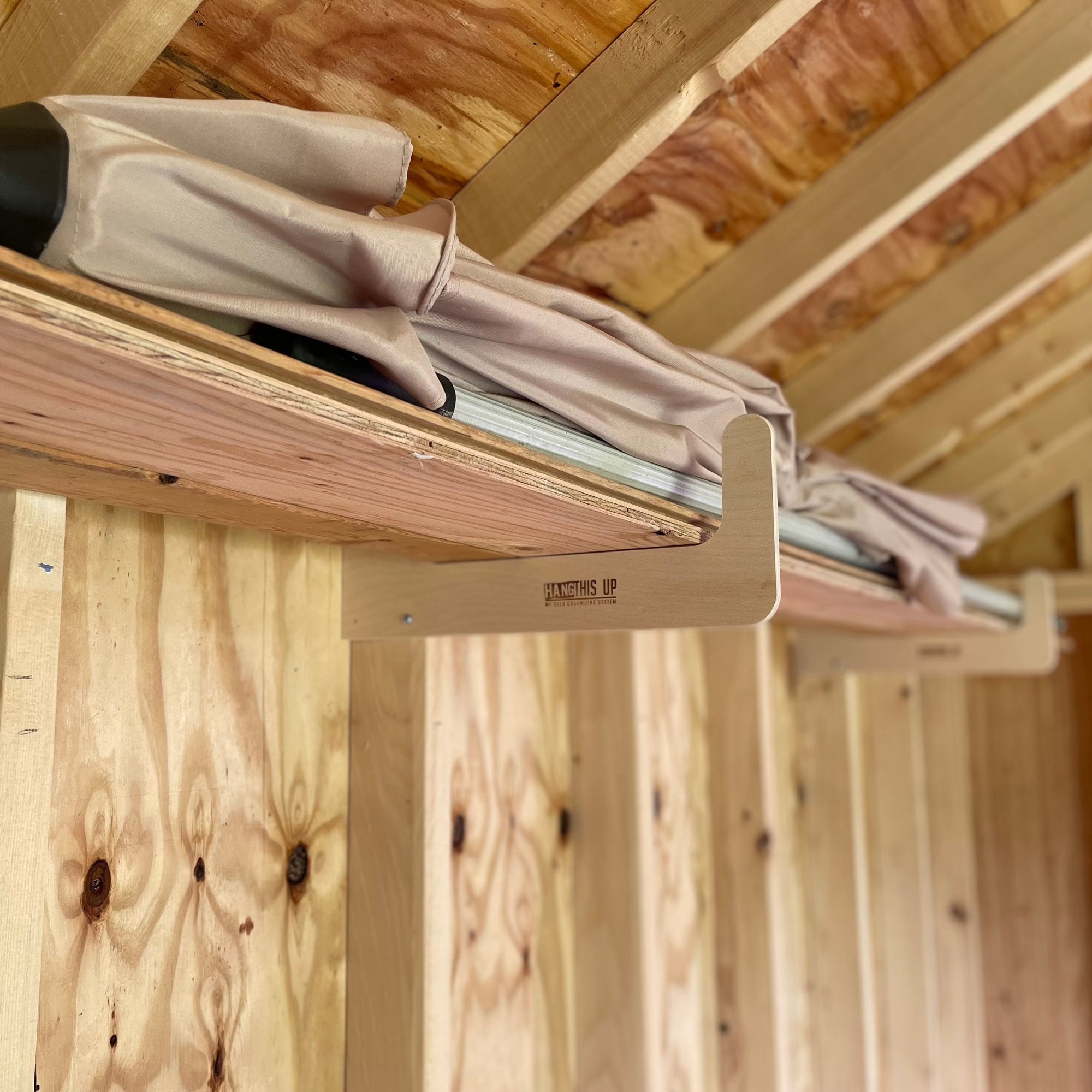 Shed Tool Organizer – Step Ladder & Yard Tool Storage Rack