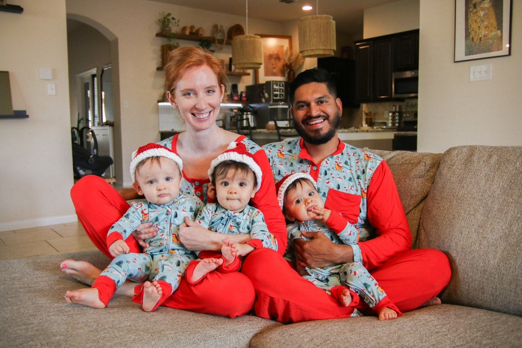 Infant Dark Santa Bamboo Romper