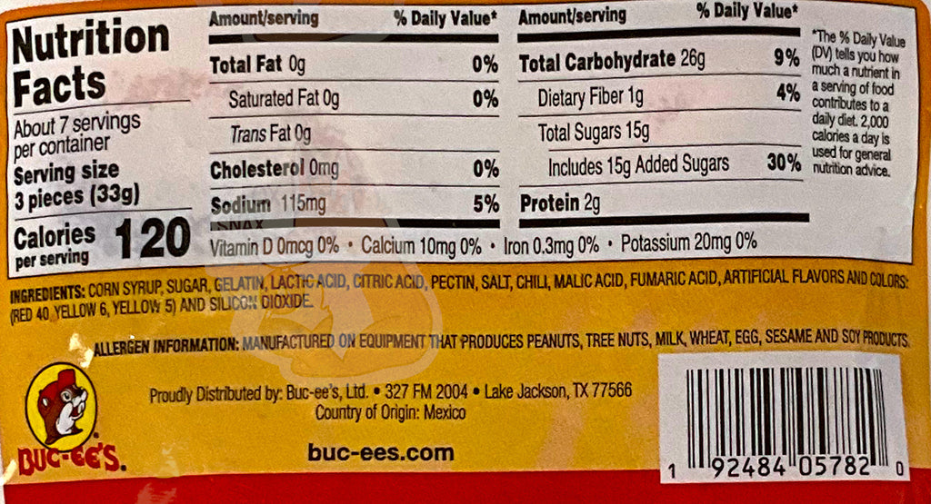 Buc-ee's Chamoy Peach Rings