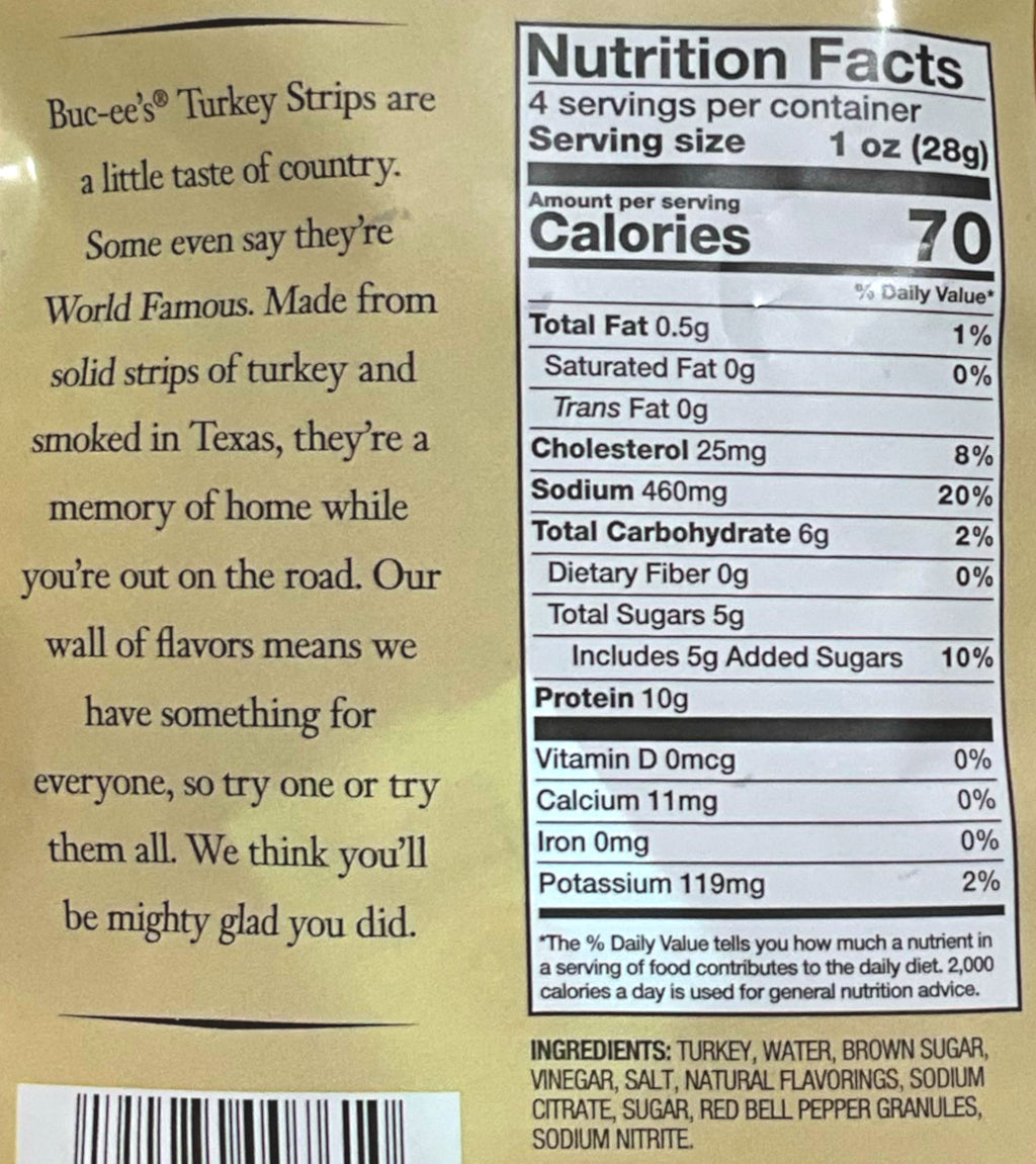 Buc-ee's Hill Country Brand Peppered Turkey Strips