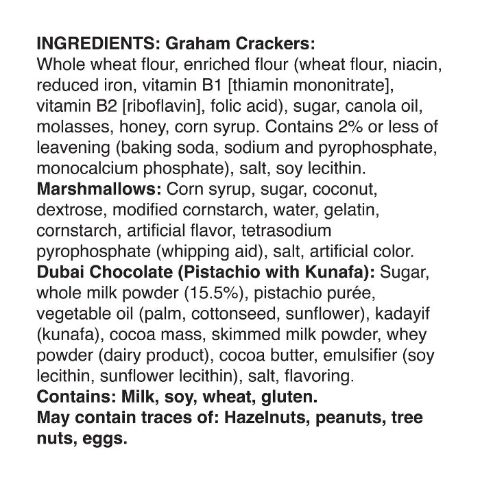 City Bonfires Dubai Chocolate S’mores Night Pack