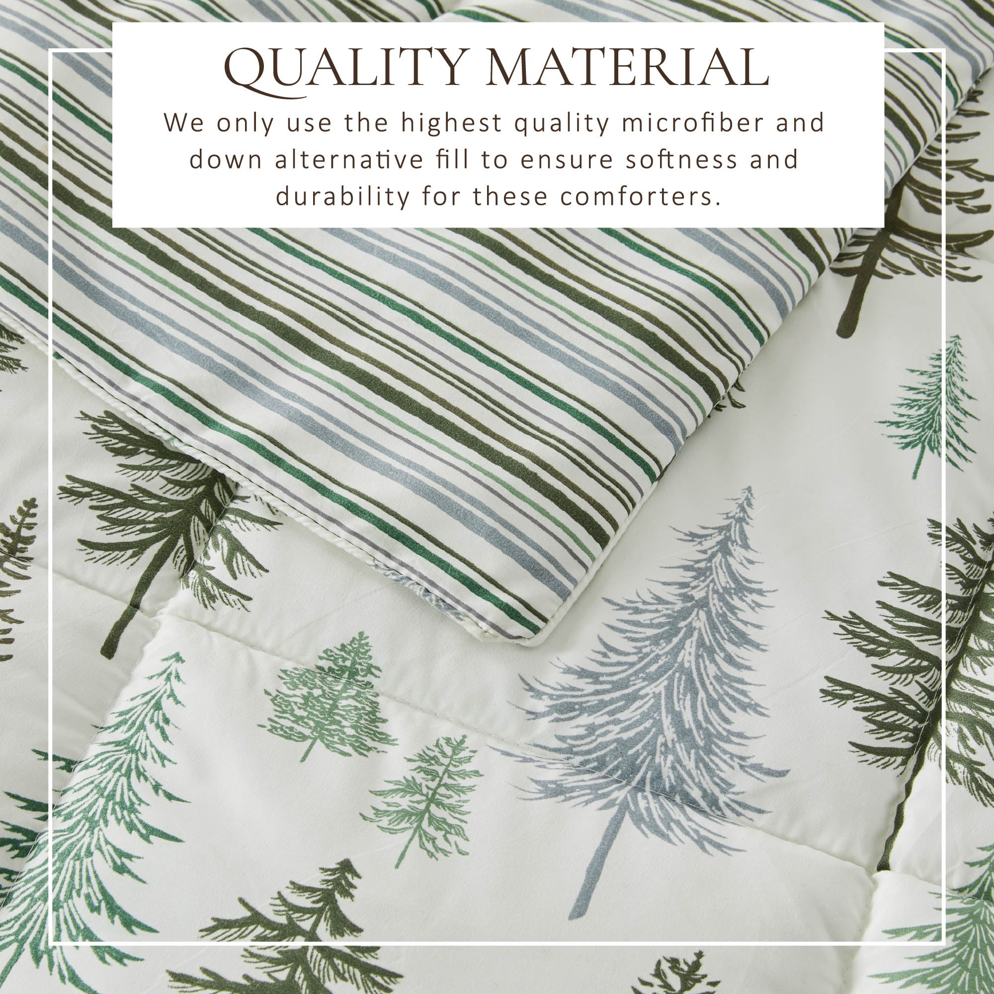 Reversible Christmas Comforter and Sham Set - Holiday / Lodge Odette Collection