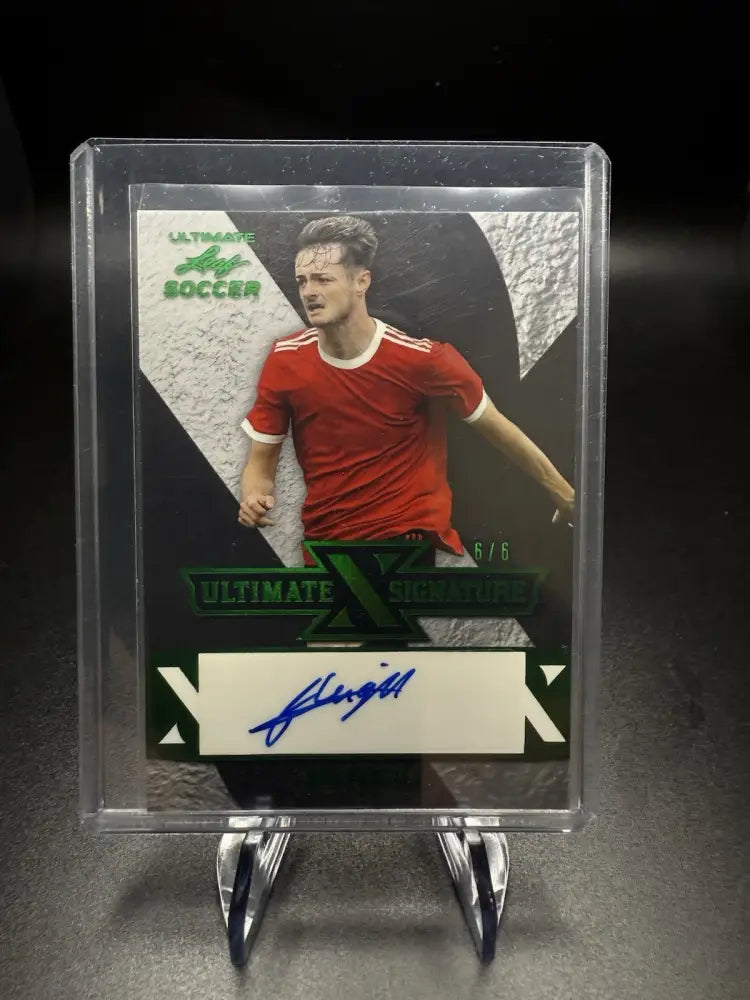Joe Hugill 2022 Leaf Ultimate X Signature Auto Green 6/6 Manchester United